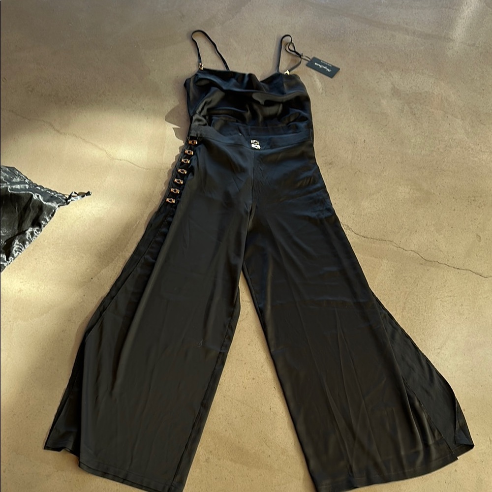 Honey Birdette “Melissa” Longe set, size S ( approx 6)- black, silk feel, BNWT